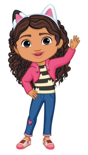 Kit cialda su zucchero  La Casa Delle Bambole di Gabby  ,Gabby Dollhouse con sagoma in poistirolo