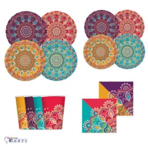 Kit 16 ospiti coordinato tavola Mix Mandala