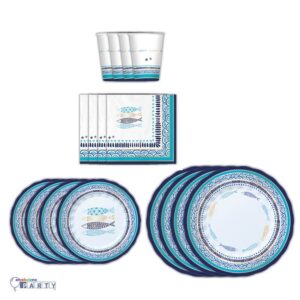 Kit 24 ospiti coordinato tavola Marine