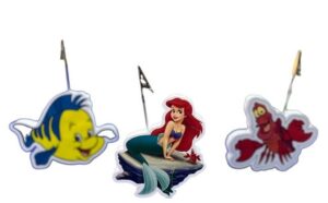 10 Portafoto in polistirolo  con stampa fronatle tema Ariel La Sirenetta con nome pesonalizzato