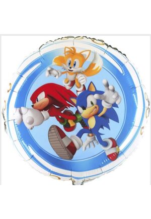Pallone mylar Sonic diametro cm 40 double face