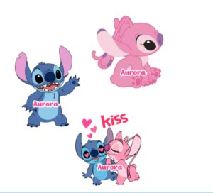 Stitch  Magneti  Personalizzabili con Nome ed età 10 p pz