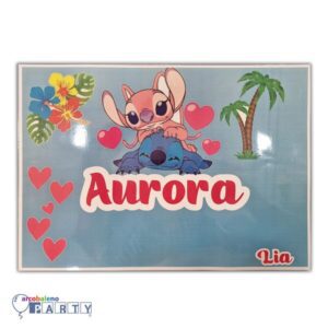 Stitch Tovagliette  Personalizzate gadget fine festa kit da 10 pz