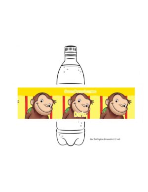 Curioso come George Etichette adesive per acqua  Personalizzabili 12 pz