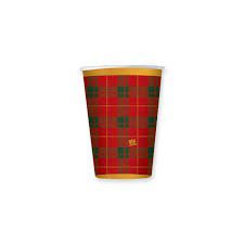 KIT 8 ospiti Tartan (8 piatti piani-8 piatti dolce-8 bicchieri-12 sottopiatti 20- tovaglioli- 8 portaposate)