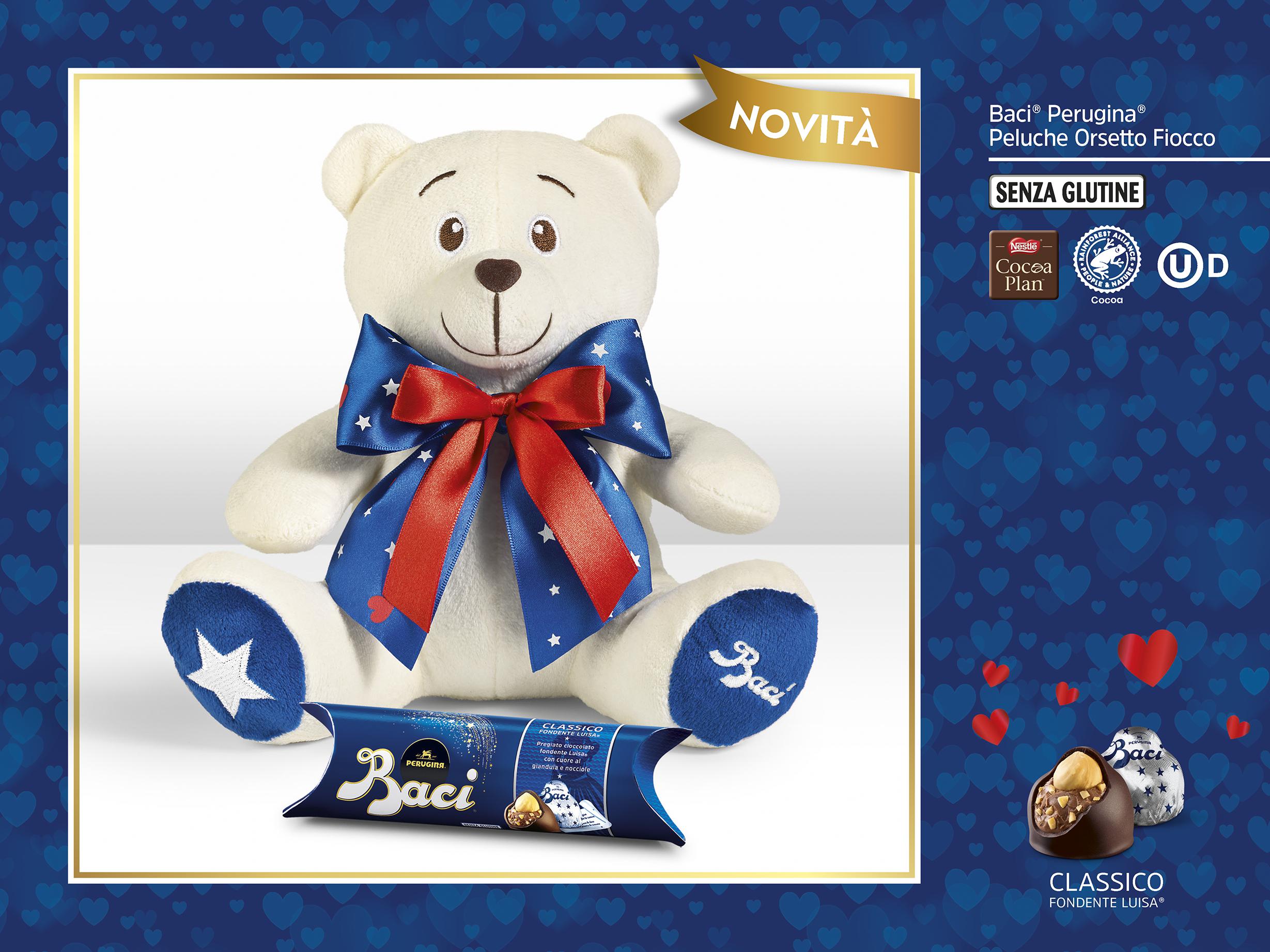 Baci Perugina Peluche Orsetto  San Valentino Gr 37,5 senza glutine