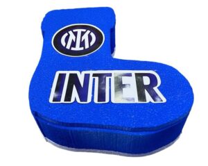 Calza in polistirolo con nome personalizzato e logo Inter