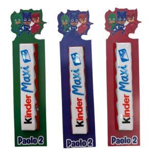 10 Barrette Kinder personalizzate tema Super Pigiamini Pj Mask