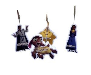 10 Portafoto in polistirolo  con stampa fronatle tema Wish con nome pesonalizzato