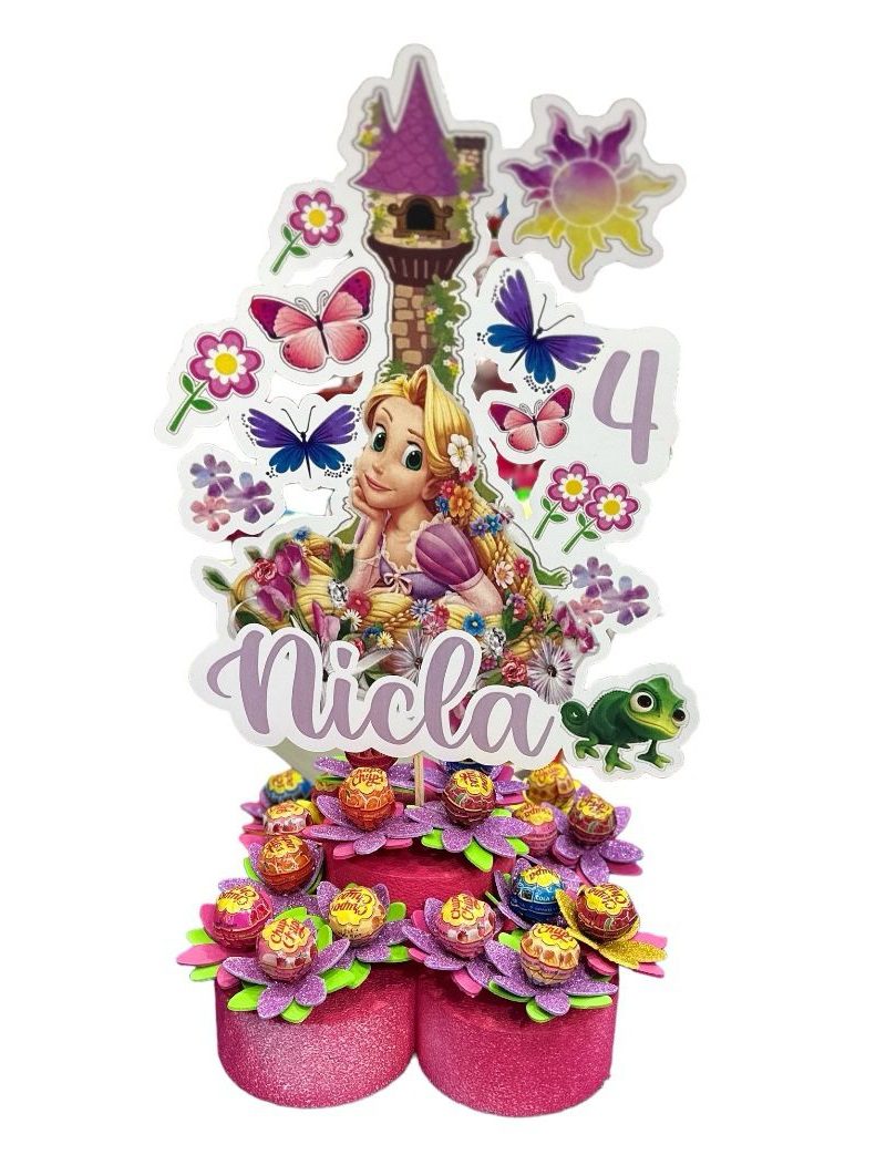 Base Chupa Chupa Rapunzel Personalizzata