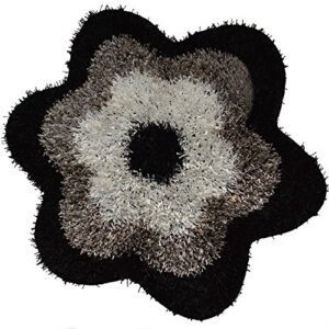 TAPPETO SHAGGY  DAISY NERO CM 70*70