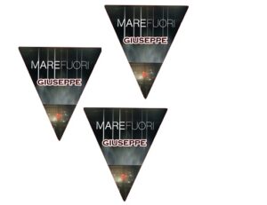 Festone bandierina tema Mare Fuori  con nome ed eta'personalizzato