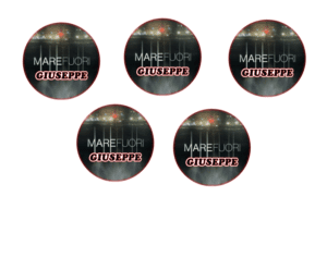 40 Bollini Adesivi tema Mare Fuori Personalizzabili