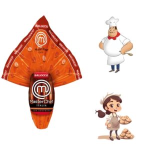 Balocco uovo di Pasqua cioccolato a  latte Master Chef gr 320 modello a scelta con o senza magnete