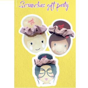 Scrunchies Gift Party elastici per capelli idea regalo fine festa