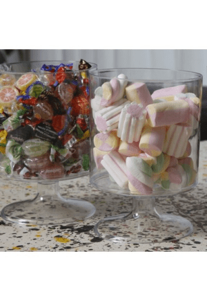 Cilindro per caramelle o confetti in  plastica Ø 12,5 cm H.12 cm