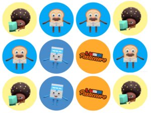 Cialda Su Zucchero Barbiere Pasticciere 12 Impronte Per Biscotti Cupcakes