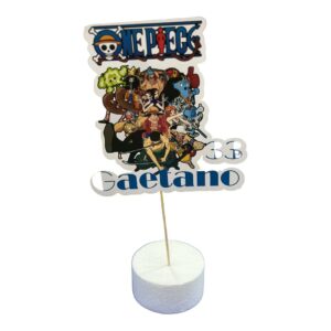 Cake topper in cartoncino One Piece Personalizzabile