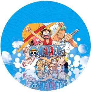 Cialda per torte su Zucchero One Piece Rotonda Personalizzabile