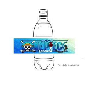 12 Etichette adesive per acqua One Piece Personalizzabili