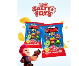 Brawl Stars bustine patatine  gr 30 con personaggi da collezionare 10 pz