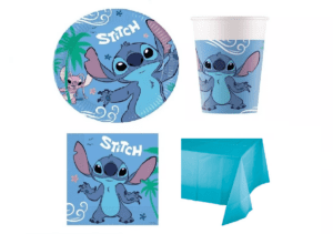 kit 16 Ospiti Coordinato tavola Stitch Con Tovaglia