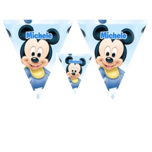 Festone Bandierina Topolino Baby Personalizzabile