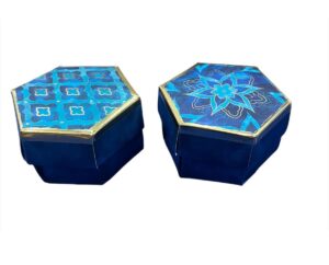 10 Scatole  portaconfetti  Mosaiko blu