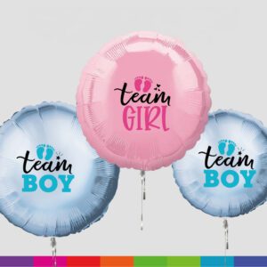 2 x Palloncino in Mylar Foil Tondo Gender Reveal