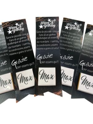 Cioccolatino Segnaposto Compleanno con Frase Personalizzato