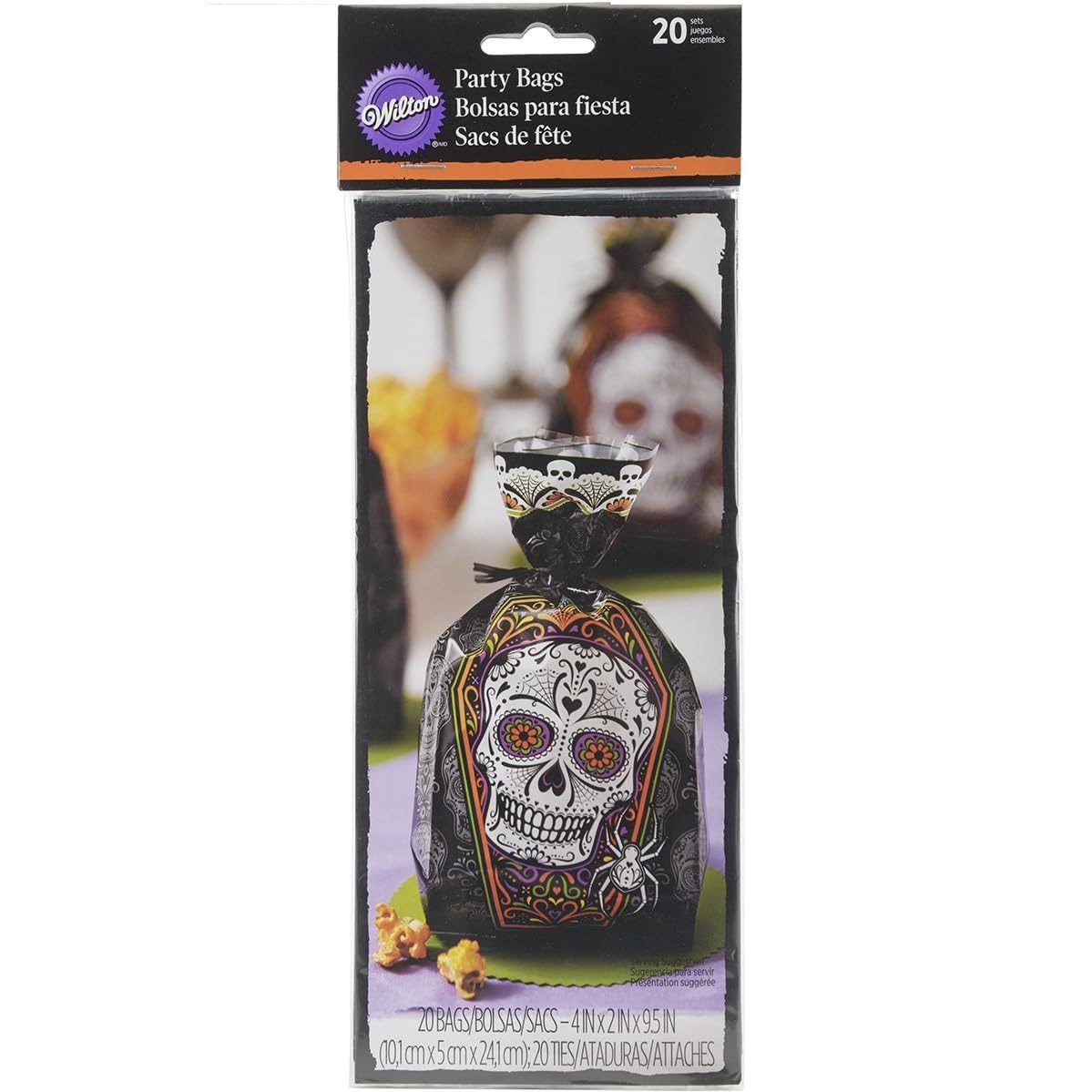 20 Sacchetti in plastica Teschio Halloween caramelle dolciumi