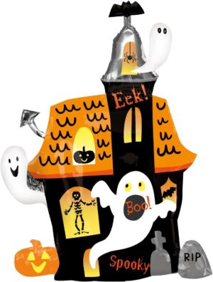 Palloncini Foil Castello Infestato Amscan Halloween