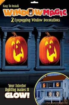 pz 2 Decorazioni per finestre Halloween zucca