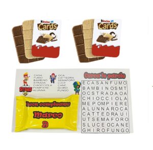 10  Kinder Cards personalizzate con Cerca le parole tema Brawl stars