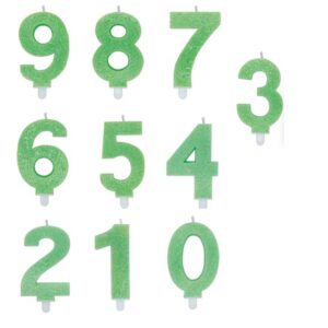 Candela Sweet Glitter Verde disponibile dal numero 0 al 9