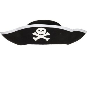 Cappello da Ragazzo Pirata con Teschio, Nero