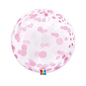 Palloncino Deco Bubble Coriandoli Rosa