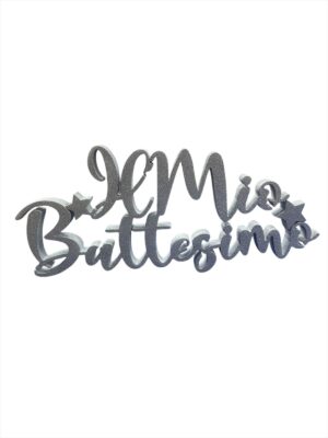 Cake Topper in Polistirene  colorato Il Mio Battesimo