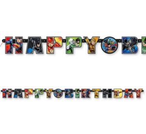 Festone Ghirlanda Happy Birthday Justice League