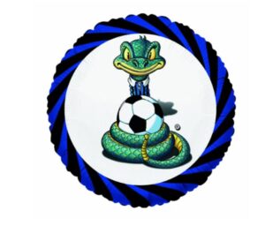 Palloncino In Mylar Nero Azzurro cm 45