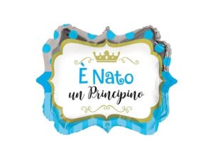 Pallone  Mylar  e' Nato Un Principe cm 46