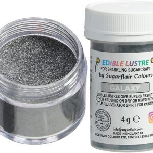 Polvere Brillante Alimentare Sugarflair Galaxy Argento Edible Lustre Glitter