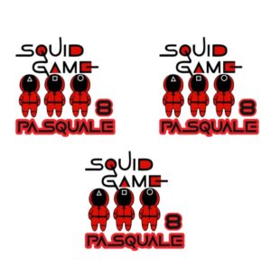 Squid GameAdesivi Sagomati Squid Game Personalizzabili pz 12