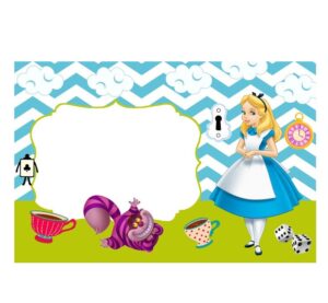 Cialda per tortesu zucchero Alice Nel paese delle Meraviglie Personalizzabile