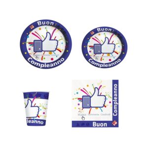 Kit 20 Ospiti coordinato tavola Face Party