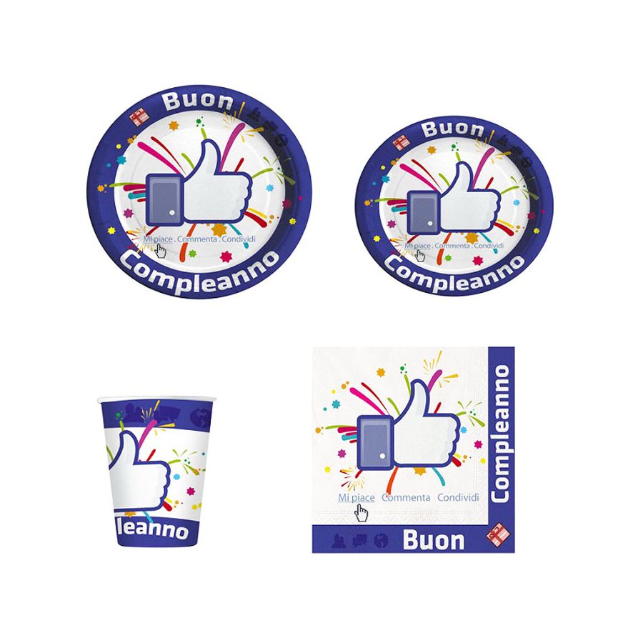 Kit 20 Ospiti coordinato tavola Face Party