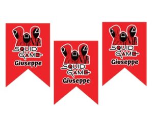 Festone Bandierina  Personalizzabile Squid Game