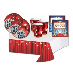 Kit Coordinato Tavola 16 ospiti Hollywood con Tovaglia