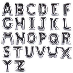 Lettera in Mylar Argento 17 cm