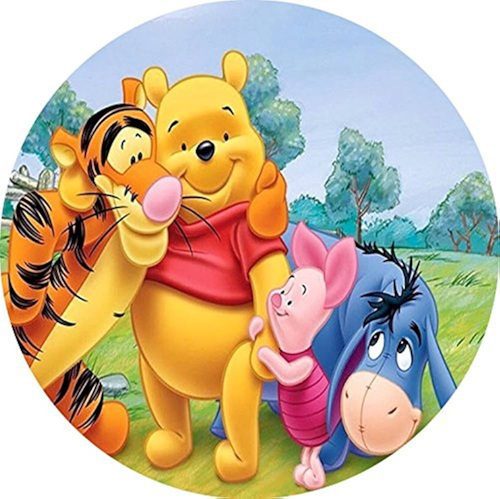 Cialda per torte su zucchero Winnie The Pooh Personalizzabile
